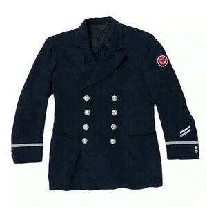 Vintage 1954 American Red Cross Firefighter Dress Jacket  Rare Historical‎ Piece